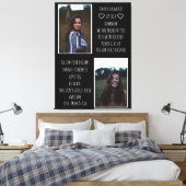 Naar onze dochter Bericht Fotocollage Canvas Print (Insitu (Slaapkamer))
