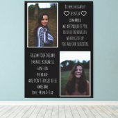 Naar onze dochter Bericht Fotocollage Canvas Print (Insitu (Houten vloer))