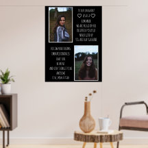 Naar onze dochter Bericht Fotocollage