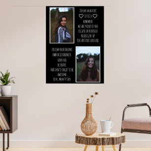 Naar onze dochter Bericht Fotocollage Poster