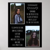 Naar onze dochter Bericht Fotocollage Poster (Voorkant)
