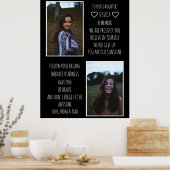 Naar onze dochter Bericht Fotocollage Poster (Keuken)