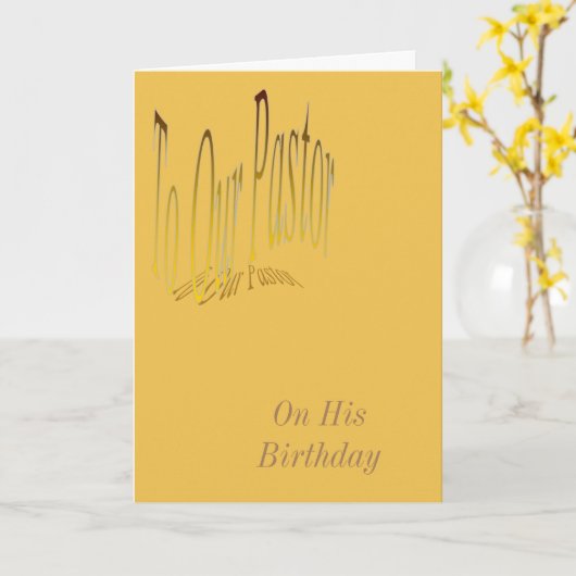 Naar onze dominee. kaart (Gele Bloem)