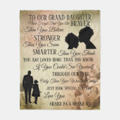 Naar onze grote dochter fleece deken (Voorkant)