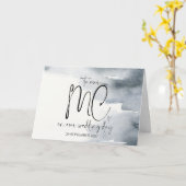 Naar onze MC op trouwdag Dank u bruid en bruidegom Kaart (Gele Bloem)