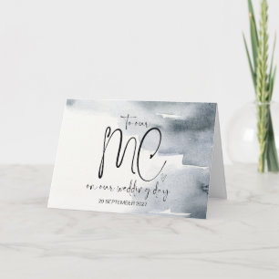 Naar onze MC op trouwdag Dank u bruid en bruidegom Kaart