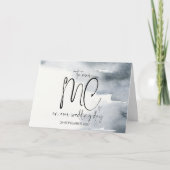 Naar onze MC op trouwdag Dank u bruid en bruidegom Kaart (Voorkant)
