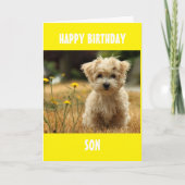 NAAR ONZE OF MIJN ZOON OP JE VERJAARDAG! KAART (Voorkant)