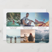 Naar onze volgende avontuur reisjaar fotocollage feestdagenkaart (Achterkant)