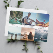 Naar onze volgende avontuur reisjaar fotocollage feestdagenkaart