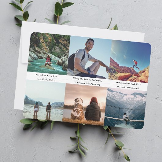 Naar onze volgende avontuur reisjaar fotocollage feestdagenkaart