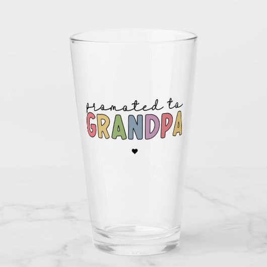 Naar opa New Grandad gepromoot om cadeaus te zijn Glas (Voorkant)