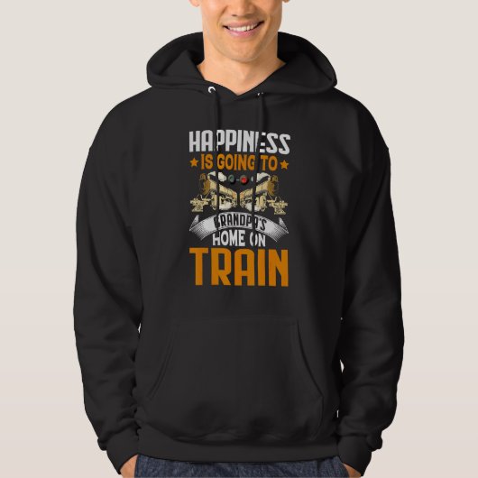 Naar opa's op treinmachinekamergraaf hoodie (Voorkant)