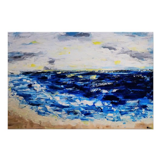 Naar open zee | Abstract zeegezicht Perfect Poster (Voorkant)