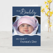 Naar papa op de eerste Vaderdag - Foto Kaart (Gele Bloem)