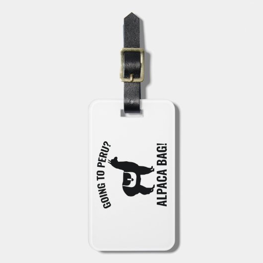 Naar Peru? Bagagelabel (Voorkant verticaal)