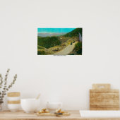 Naar Piru CanyonRidge Route, CA Poster (Keuken)