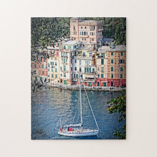 Naar Portofino, Italia Puzzle Legpuzzel (Verticaal)