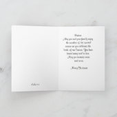 Naar predikant en familie feestdagen kaart (Binnen)