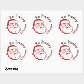 NAAR PRESLEY VAN SANTA CHRISTMAS CADEAULABELS RONDE STICKER (Vel)