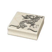 Naar rechts gericht Merrymaker Kokopelli Artwork Rubberstempel (Stempel)