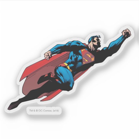 Naar rechts vliegen - Comic Sticker (Voorkant)