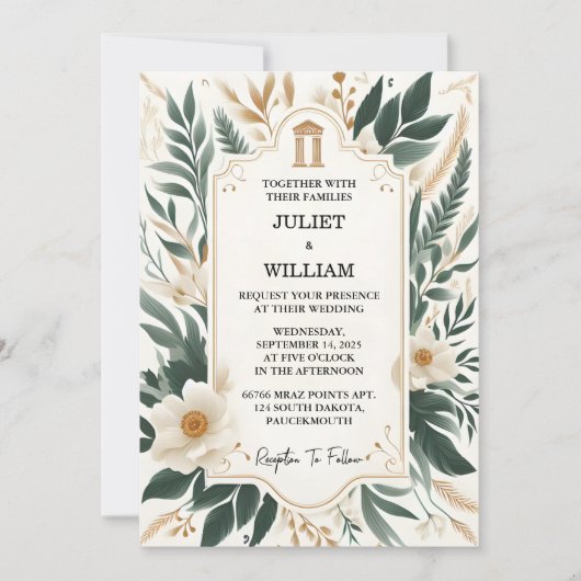 Naar Retro 70s 80s Fast Bold Boho Courthouse Bruil Kaart (Voorkant)