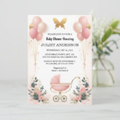 Naar Roos Boho Gold Mom Chic Spring Baby Meisje Do Kaart (Staand voorkant)