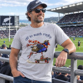 Naar Rugby Kijken Grappige Pukeko Tri-Blend Shirt