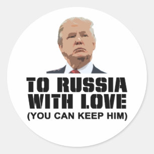 Naar Rusland met liefde Ronde Sticker