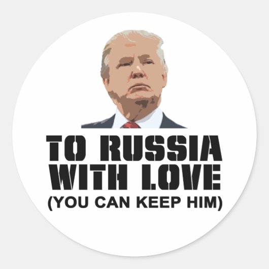Naar Rusland met liefde Ronde Sticker (Voorkant)