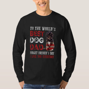 Naar 's werelds beste hond pap Happy Vaderdag T-shirt