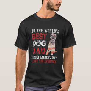 Naar 's werelds beste hond pap Happy Vaderdag T-shirt