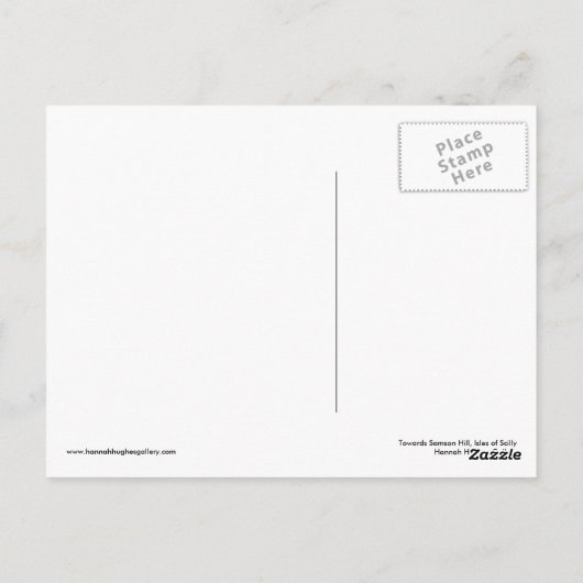 Naar Samson Hill, Scilly-eilanden Briefkaart (Achterkant)