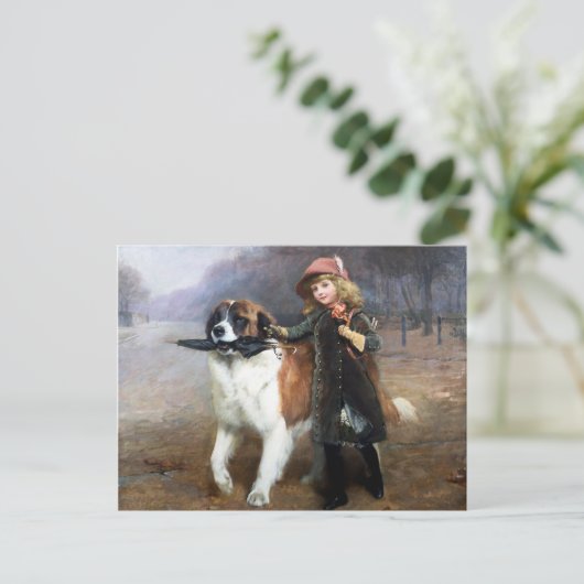 Naar school briefkaart (Staand voorkant)