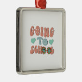 Naar school gaan metalen ornament (Rechts)