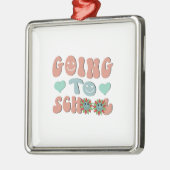 Naar school gaan metalen ornament (Links)