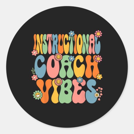 Naar school instructiecoach Vibes eerste dag van S Ronde Sticker (Voorkant)