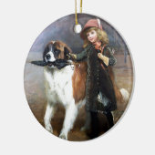 Naar school keramisch ornament (Links)