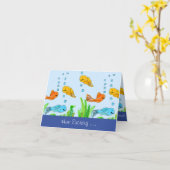 Naar school Papieren Kaart (Gele Bloem)