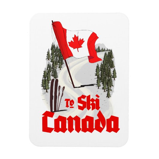 Naar Ski Canada Magneet (Verticaal)