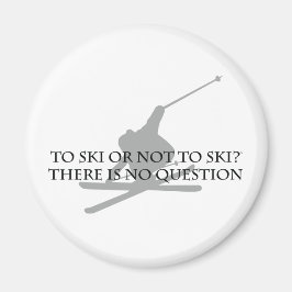 Naar Ski of niet naar Ski Magneet