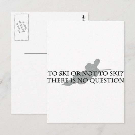 Naar Ski of niet naar Ski (waterskiing) Briefkaart (Voorkant / Achterkant)