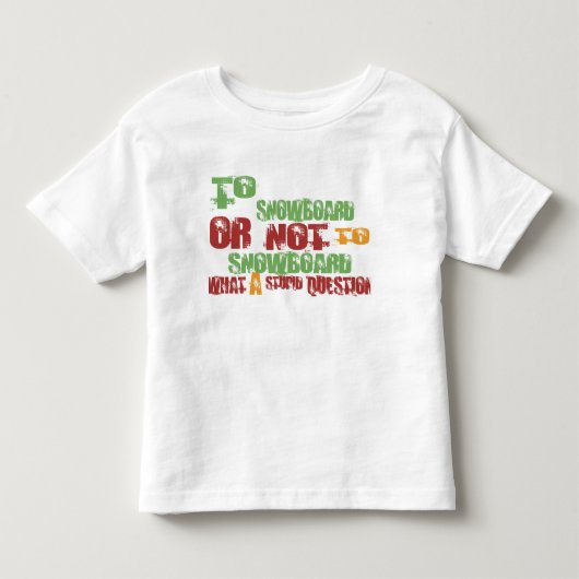 Naar Snowboard Kinder Shirts (Voorkant)