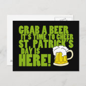 Naar St. Patrick's Day Briefkaart (Voorkant / Achterkant)