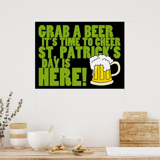 Naar St. Patrick's Day Poster (Keuken)