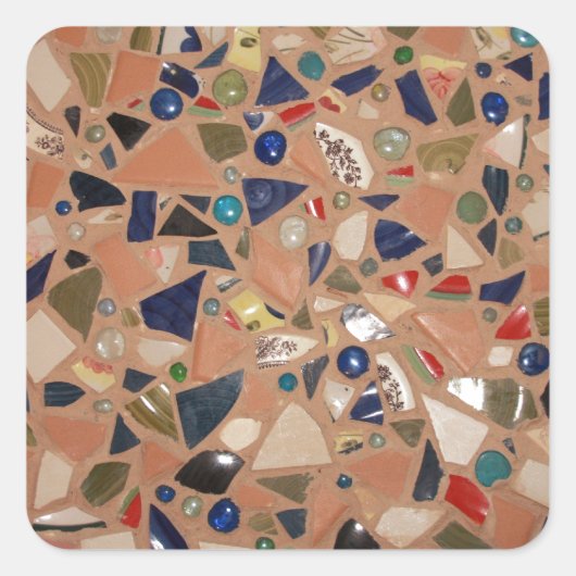 Naar stukken. vierkante sticker (Voorkant)