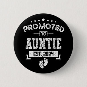 Naar tante 2024 Nieuwe Eerste Moederdag 1e keer Ronde Button 5,7 Cm