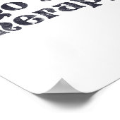 Naar therapie Fun Mental Health Kwestie Poster (Hoek)