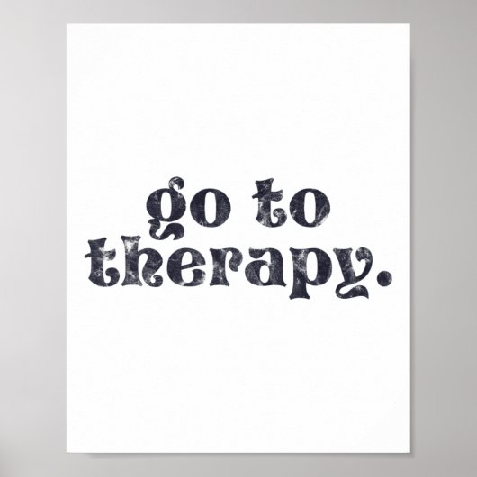 Naar therapie Fun Mental Health Kwestie Poster (Voorkant)